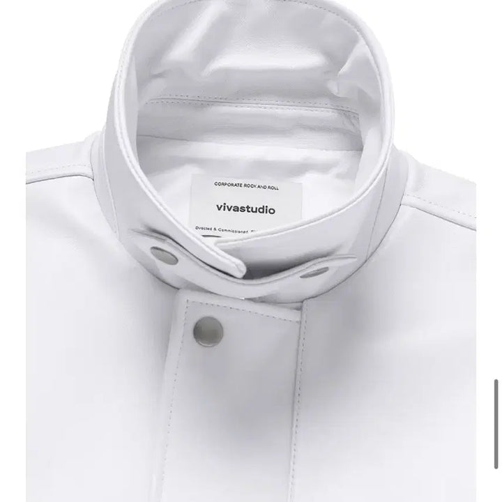 [BUNJANG] VIVASTUDIO Real Leather Oversized Blouson Leather Single Jacket White / 비바스튜디오 리얼레더 오버핏블루종 레더싱글자켓 화이트