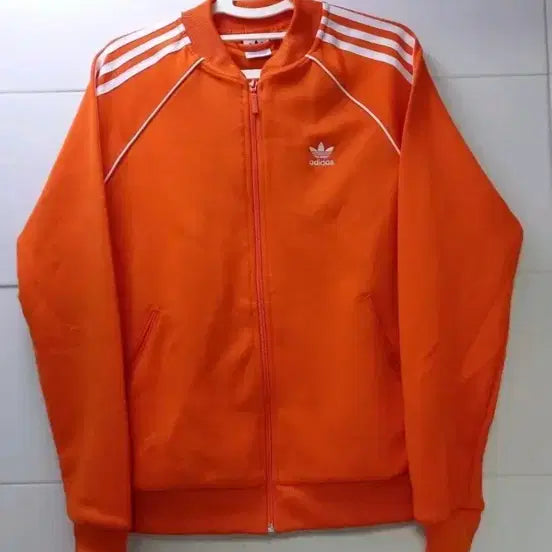 [BUNJANG] Adidas Orange Three-Stripes Track Top Jersey / 아디다스 오렌지 삼선 트랙탑 져지