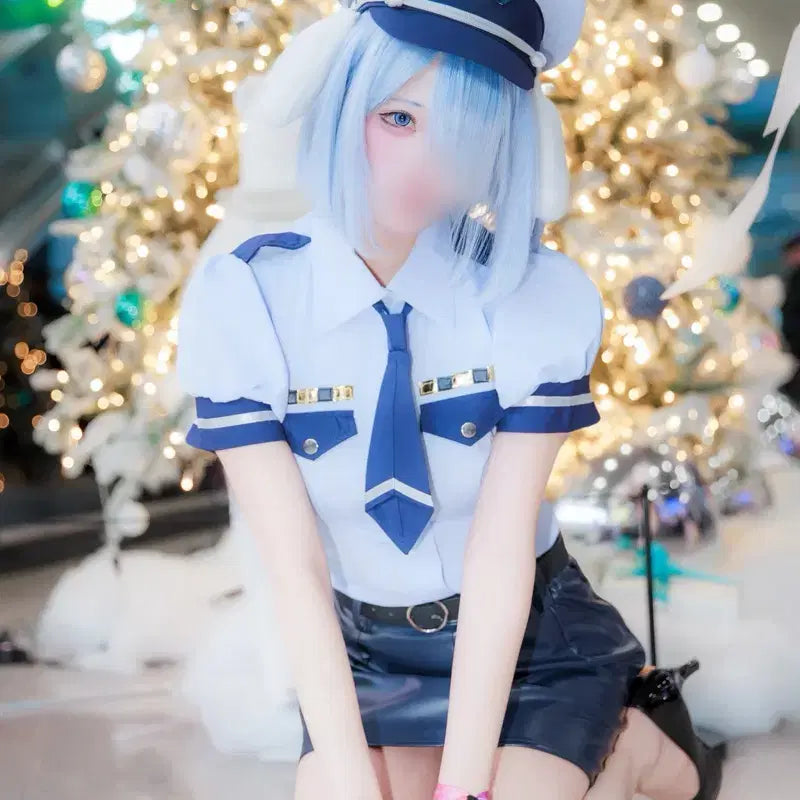 [BUNJANG] Rem Police Cosplay Full Set (Excluding Shoes) / 리제로 렘 경찰 코스프레 S 풀셋 운미포4.5