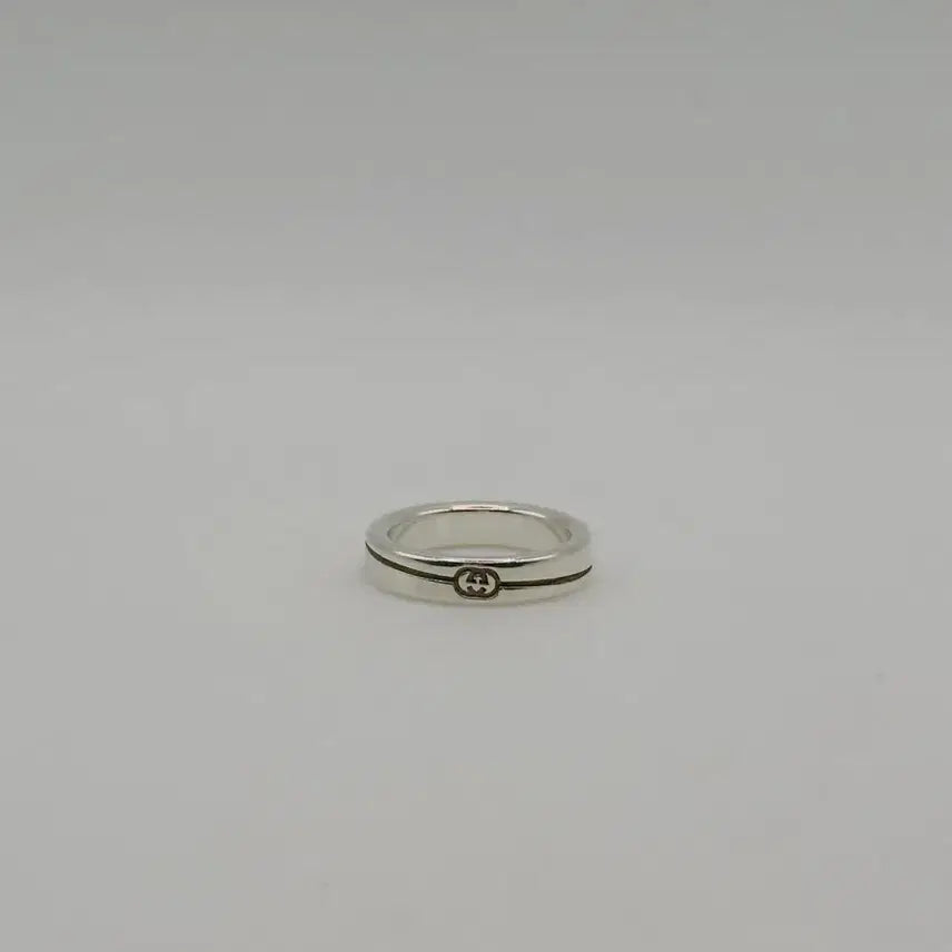 [BUNJANG] Gucci Diagonal Silver Ring Size 7 Full Set / [정품] 구찌 다이애그널 실버 반지 7호 풀구성 정품