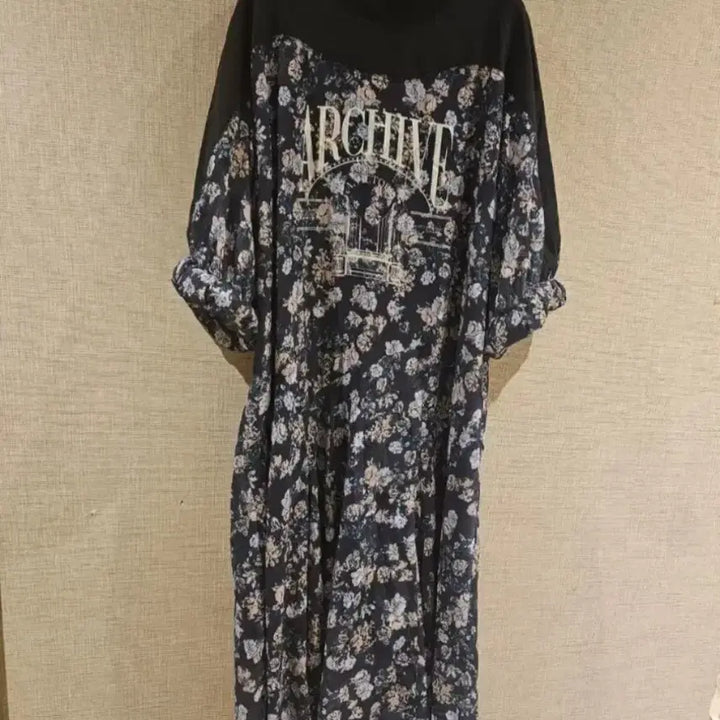 [BUNJANG] System Flower Pattern Asymmetric Hem Long Dress / 한섬 시스템 플라워 원피스