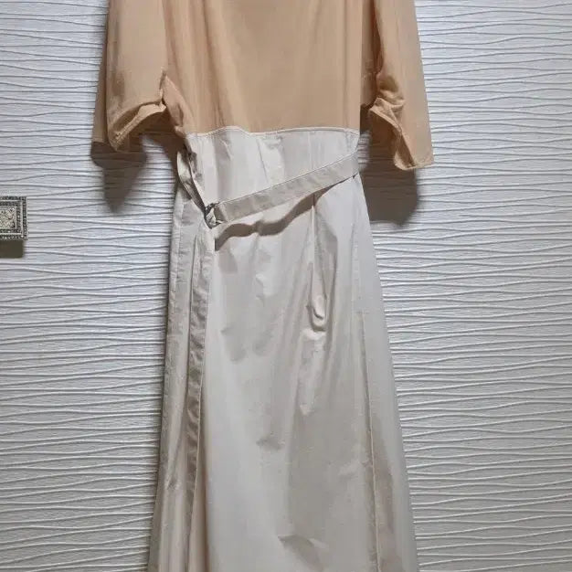 [BUNJANG] System Two-Tone Color-Block Belted Long Dress / 한섬 시스템 원피스
