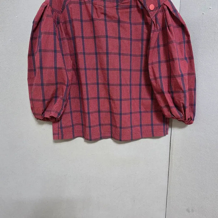 [BUNJANG] BIMBAYLOLA Red Check Blouse / 빔바이룰라 레드체크 블라우스 55   n4015
