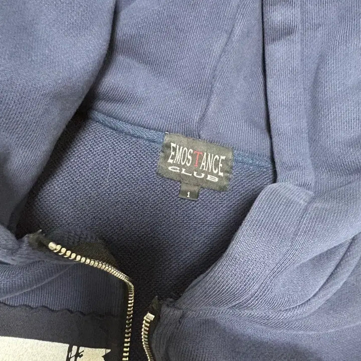 [BUNJANG] Emosstance Navy Hooded Zip-up / 에모스탠스 네이비 후드집업