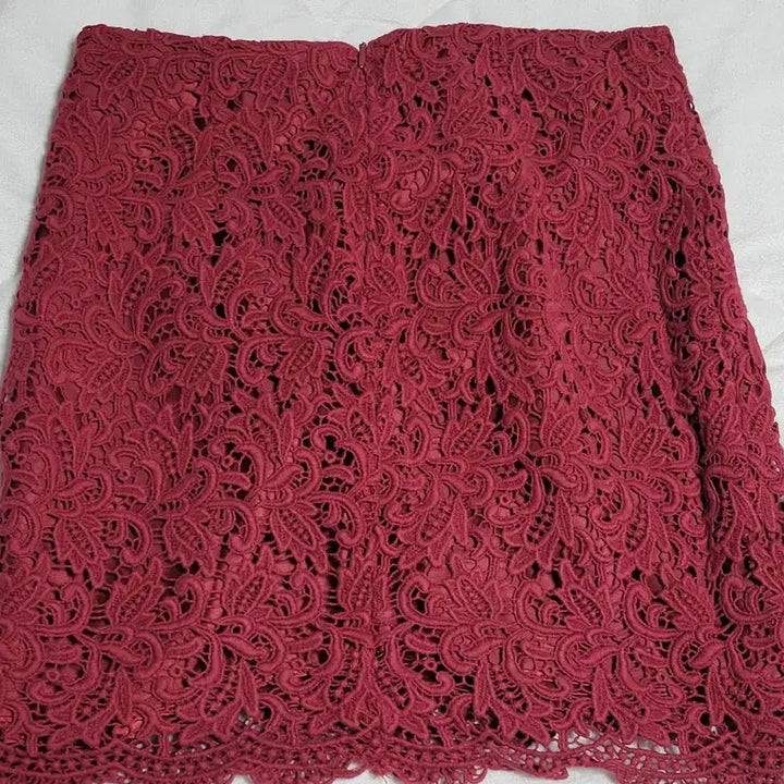 [BUNJANG] Answer Lace Skirt Burgundy M / Answer 레이스 스커트