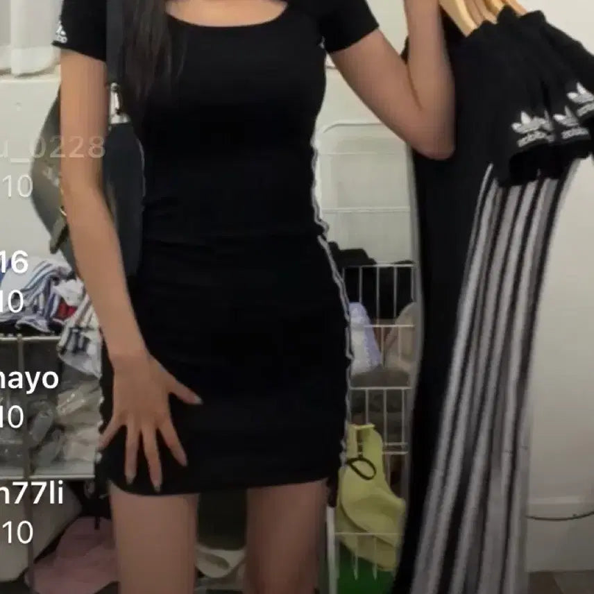 [BUNJANG] Adidas Custom Black Dress / 아디다스 커스텀 블랙원피스