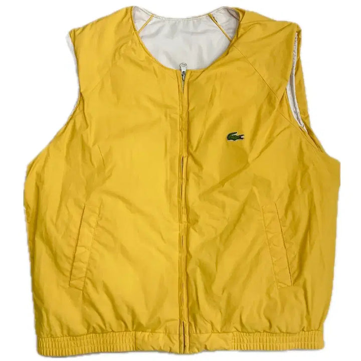 [BUNJANG] Lacoste Reversible White Padded Vest L / 라코스테 리버시블 화이트 패딩조끼 100 L 베스트
