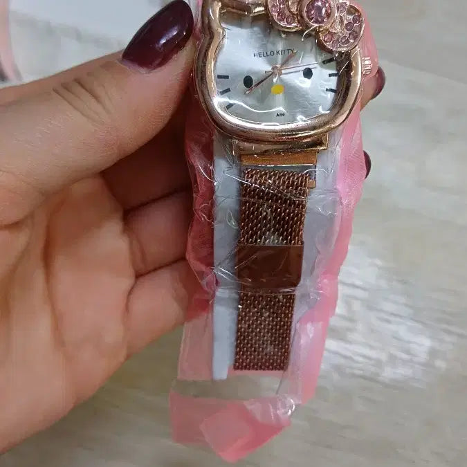 [BUNJANG] Hello Kitty Mesh Watch and Jewelry Box Set / 새상품) 보석함+헬로키티 메쉬 손목시계 세트