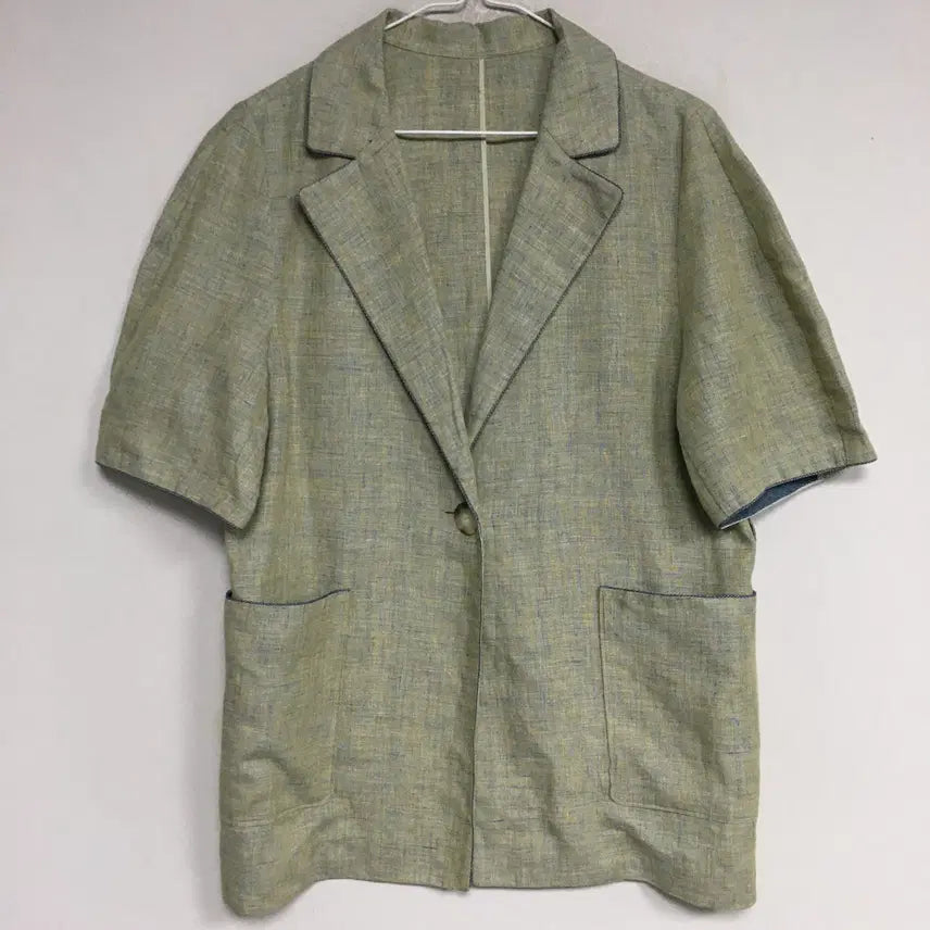 [BUNJANG] 22 Objet Linen Short Sleeve Jacket / 22 오브제 린넨 반팔 자켓 55 80,000원
