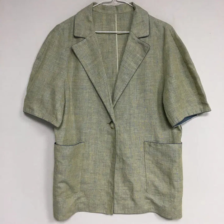 [BUNJANG] 22 Objet Linen Short Sleeve Jacket / 22 오브제 린넨 반팔 자켓 55 80,000원