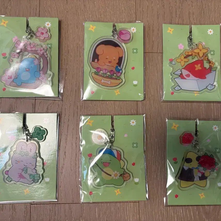 [BUNJANG] Pixelie Spring Keyring Bundle Set / 픽셀리 봄키링 일괄