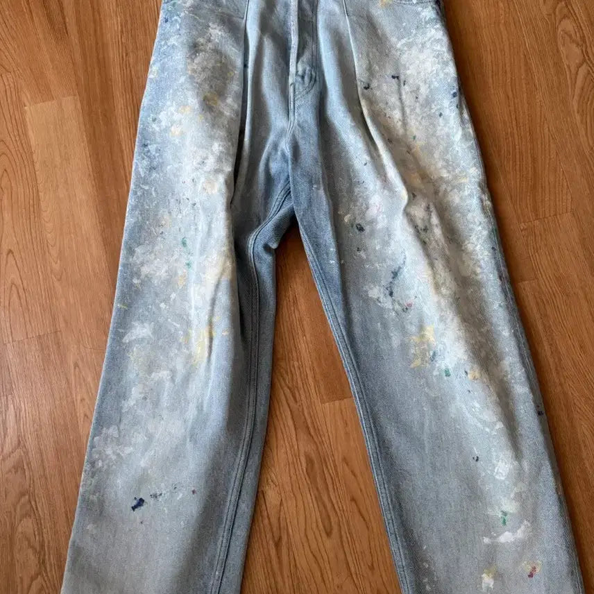 [BUNJANG] Herill Splash Painter Denim Pants Size 1 / 헤릴 스플래시 페인터데님 1사이즈