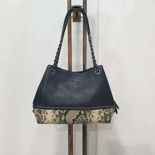 [BUNJANG] Daks Ivory Snakeskin Colorblock Shoulder Bag / (JJ30050)닥스 아이보리 뱀피 배색 숄더백 가방