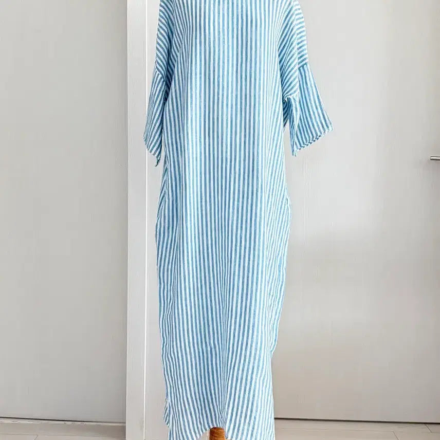 [BUNJANG] Blue Stripe Long Dress / Deal  블루 스트라이프 롱 원피스