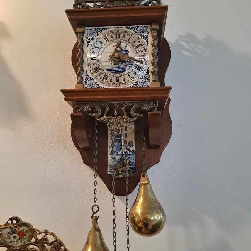[BUNJANG] Antique Dutch Windmill Pattern Clock / 엔틱 시계