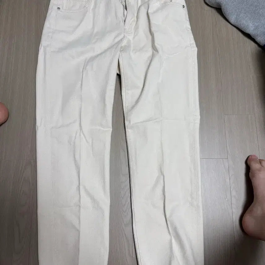 [BUNJANG] Order Archive Ivory Denim Pants / 오더아카이브 아이보리 데님 팬츠