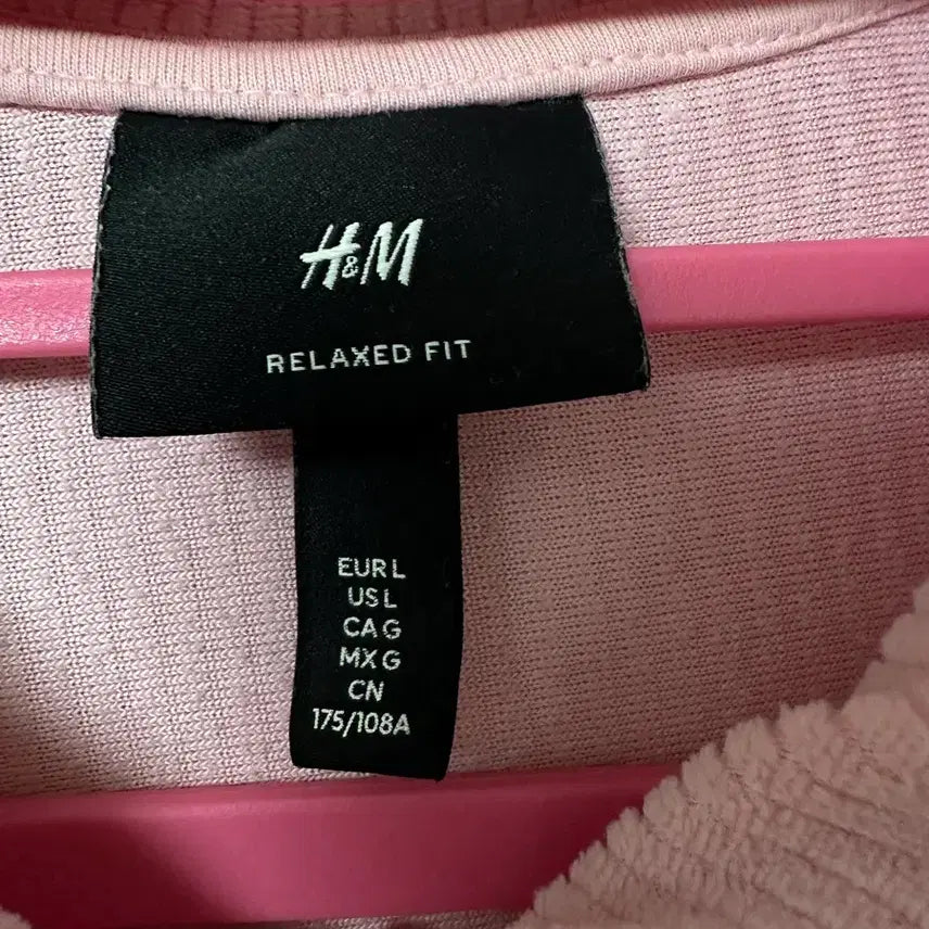 [BUNJANG] H&amp;M Polo Shirt - Pink / [L] H&amp;M 수건 타월 카라티 폴로셔츠 핑크