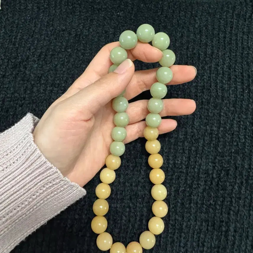 [BUNJANG] Barley Root Beaded Bracelet / 천연보리근 염주(새상품)*