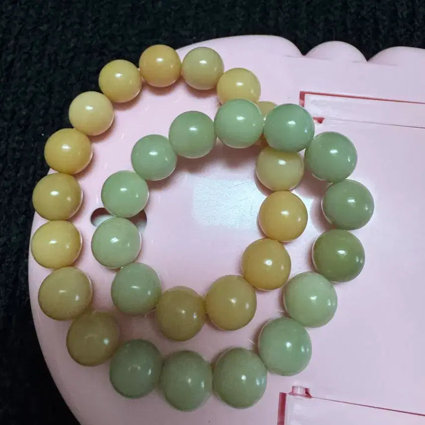 [BUNJANG] Barley Root Beaded Bracelet / 천연보리근 염주(새상품)*