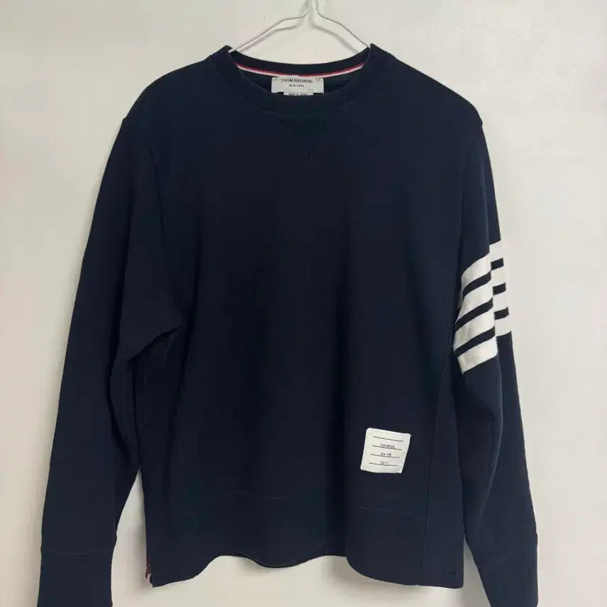 [BUNJANG] Thom Browne Navy Striped Sweatshirt Size 3 / 톰브라운 맨투맨 3사이즈