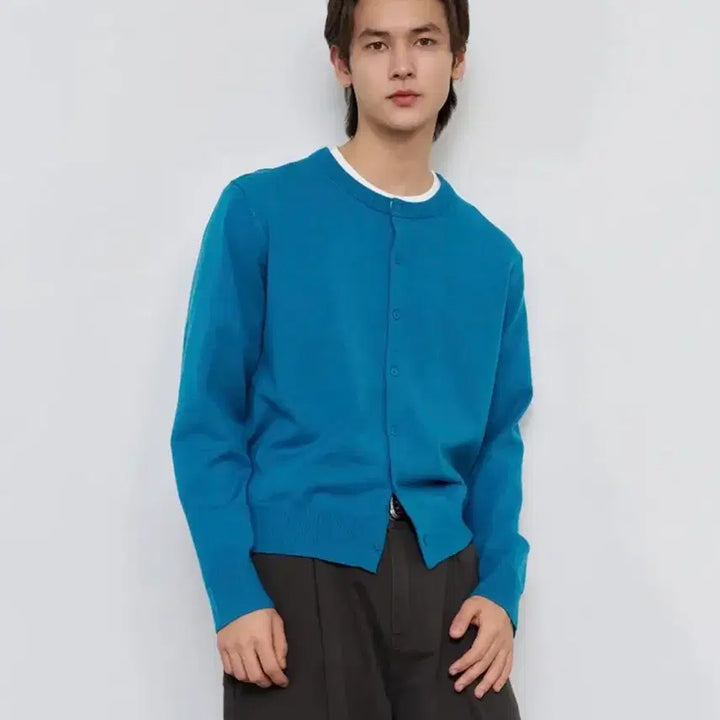 [BUNJANG] General Idea Blue Cardigan / 제너럴아이디어 블루 가디건