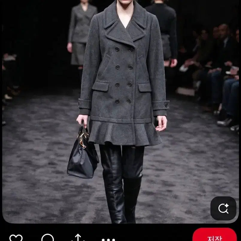 [BUNJANG] Prada 2009FW Runway Shirring Wool Coat / 44/ 프라다 2009FW 런웨이 셔링 울코트