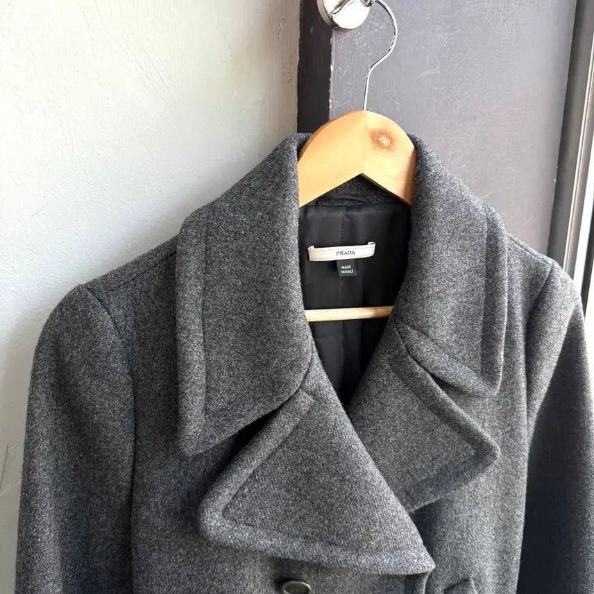 [BUNJANG] Prada 2009FW Runway Shirring Wool Coat / 44/ 프라다 2009FW 런웨이 셔링 울코트