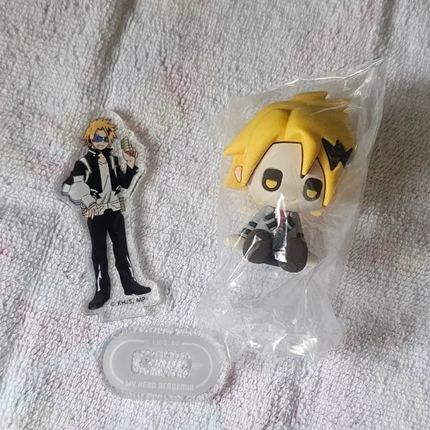 [BUNJANG] My Hero Academia Kaminari Mini Rubber Figure &amp; Acrylic Stand Bundle / 나히아 카미나리 러버 미니 피규어 아크릴 스탠드 일괄