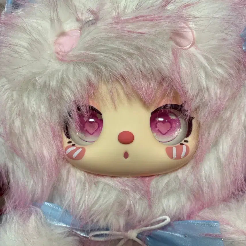 [BUNJANG] Lila 600% Long Fur Rabbit Pink Plush Toy / 릴라 600% 장털 토끼 핑크