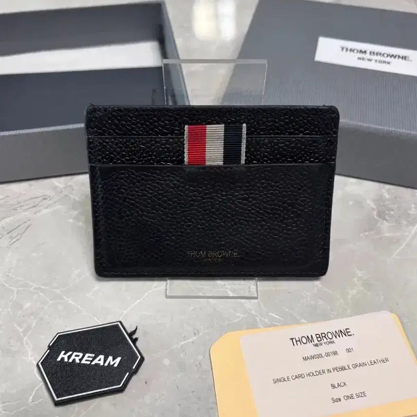 [BUNJANG] Thom Browne Pebble Leather Card Wallet Black / (정품) 톰브라운 페블 카드지갑 블랙