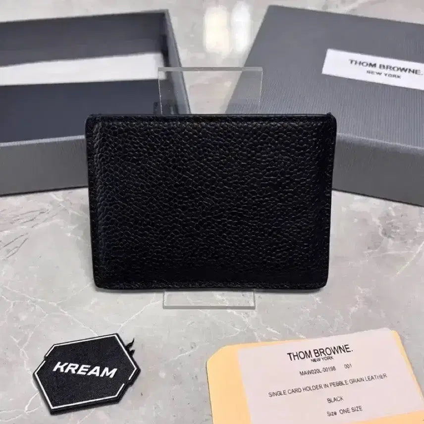 [BUNJANG] Thom Browne Pebble Leather Card Wallet Black / (정품) 톰브라운 페블 카드지갑 블랙