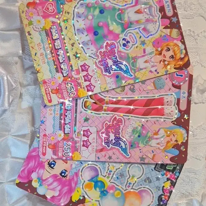 [BUNJANG] Aikatsu Pastel Marble Ice Ichigo Akari Madoka Premium Card / 아이카츠 파스텔 마블 아이스 한판 이치고 아카리 마도카 프레 프리미엄