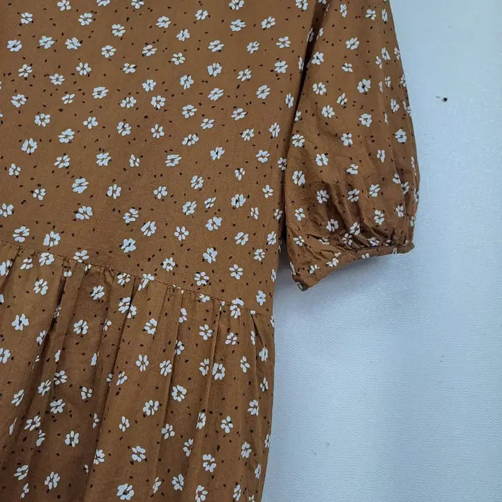[BUNJANG] Floral Print Thin Fabric Dress / 얇은면 꽃무늬 원핏66미사용