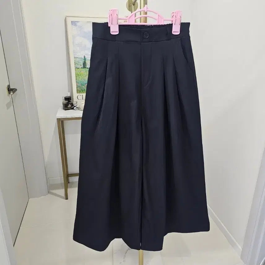 [BUNJANG] Pinched Pleat Skirt Pants Slacks / 핀턱 치마바지 슬랙스 택1