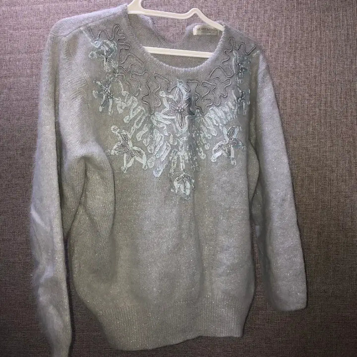 [BUNJANG] Mori Girl Beaded Sweater / 모리걸 비즈 스웨터