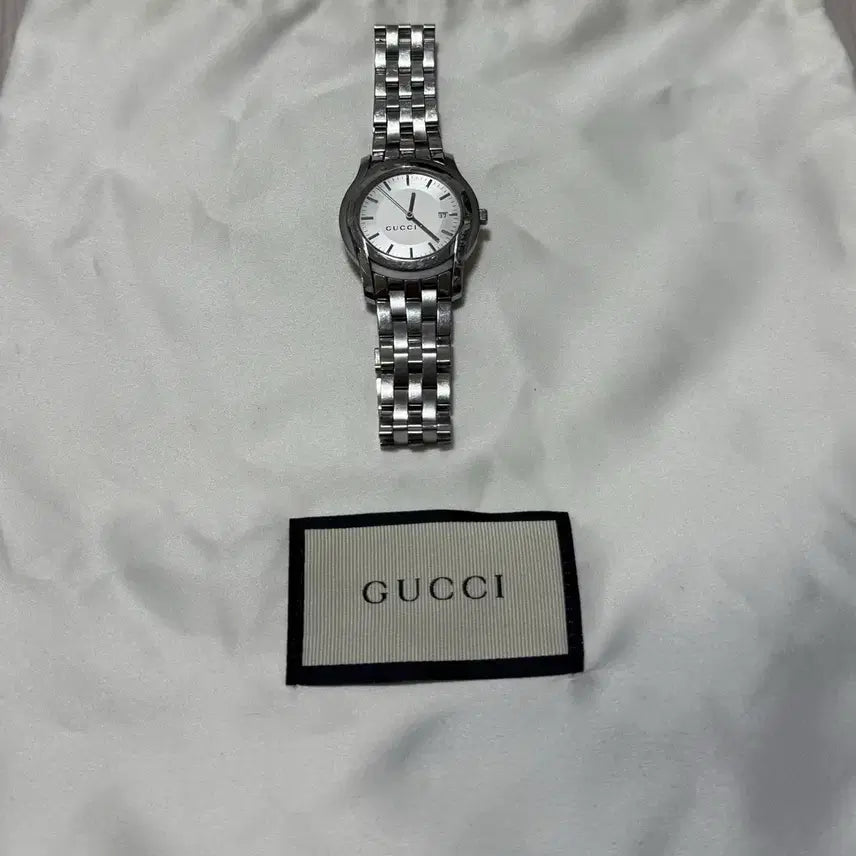 [SOLD OUT] 구찌 실버 쿼츠 시계 5500XL 급처