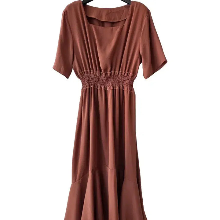 [BUNJANG] Brown Banding Dress / F/브라운 밴딩 원피스
