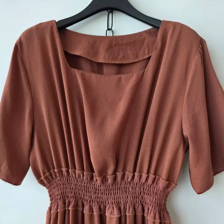 [BUNJANG] Brown Banding Dress / F/브라운 밴딩 원피스