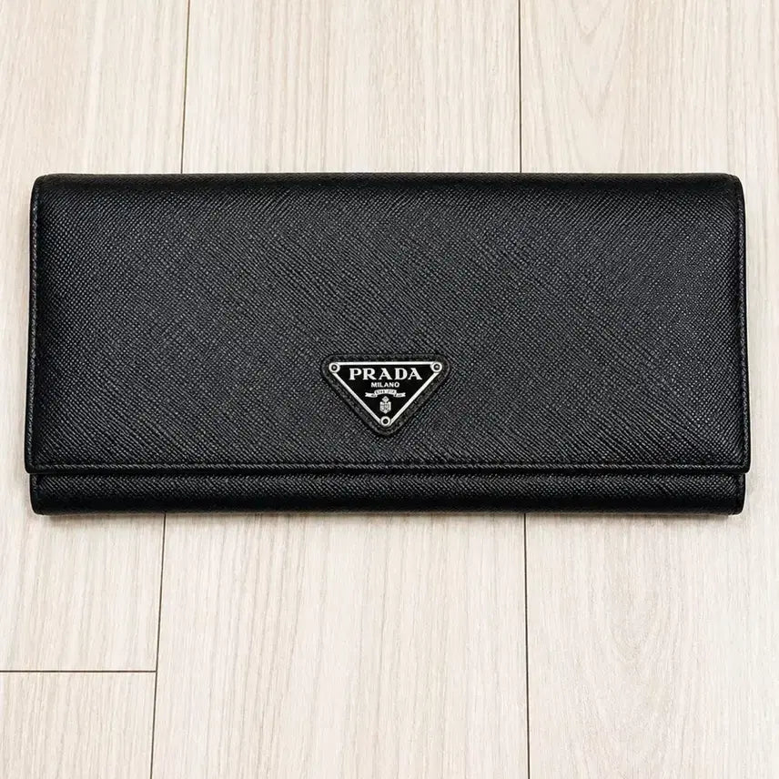 [BUNJANG] Prada Saffiano Bi-Fold Wallet Black / 프라다 사피아노 블랙 장지갑