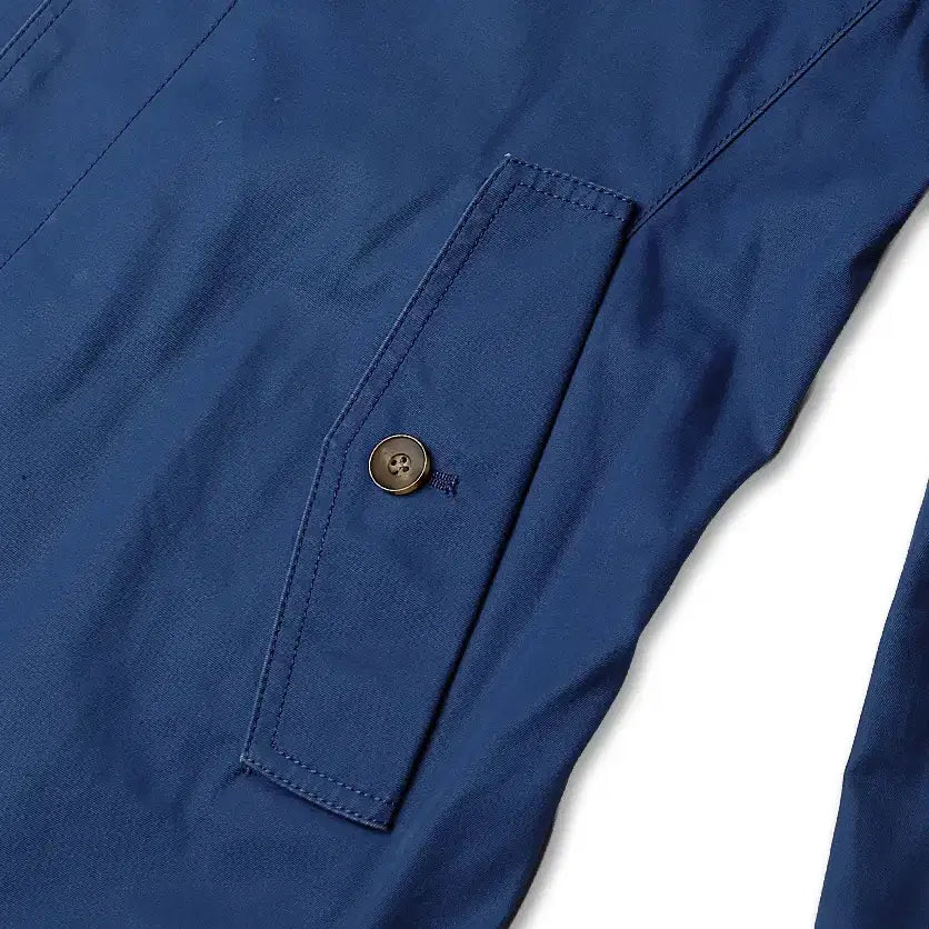 [BUNJANG] Universal Language Blue Cotton Classic Hidden-Button Jacket / 유니버셜 랭귀지 [Universal Language] 블루 히든버튼 자켓
