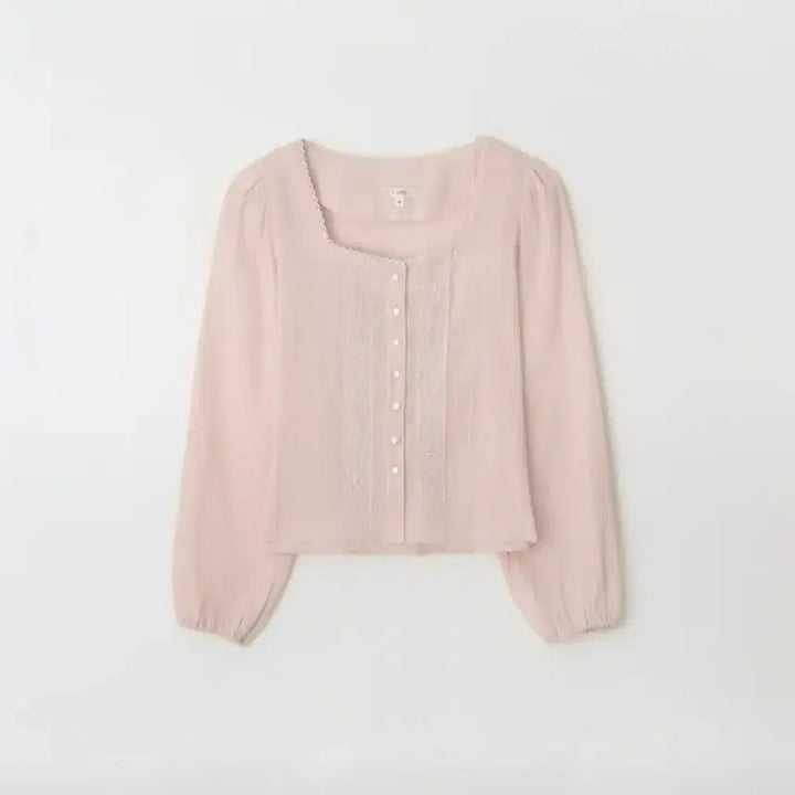 [BUNJANG] JENNIO Pearl Ethnic Blouse Apricot M / 제니오 펄 에스닉 블라우스 애프리콧 M