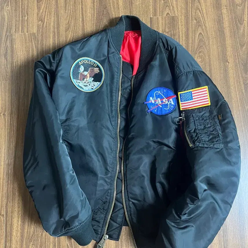 [BUNJANG] Alpha Industries MA-1 Apollo Black Jacket (Size M) / 알파인더스트리 MA-1 아폴로 블랙 m