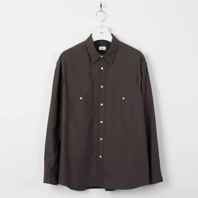 [BUNJANG] Architect Work Shirt 3 Brown / 와기 25ss 아키텍트 워크 셔츠 3 브라운
