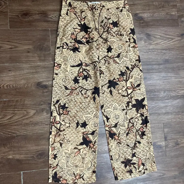 [BUNJANG] Max Mara Viscose Linen Geometric Ethnic Pattern Trousers / 막스마라 비스코스 린넨 트라우저 팬츠 에스닉 히피 오리엔탈