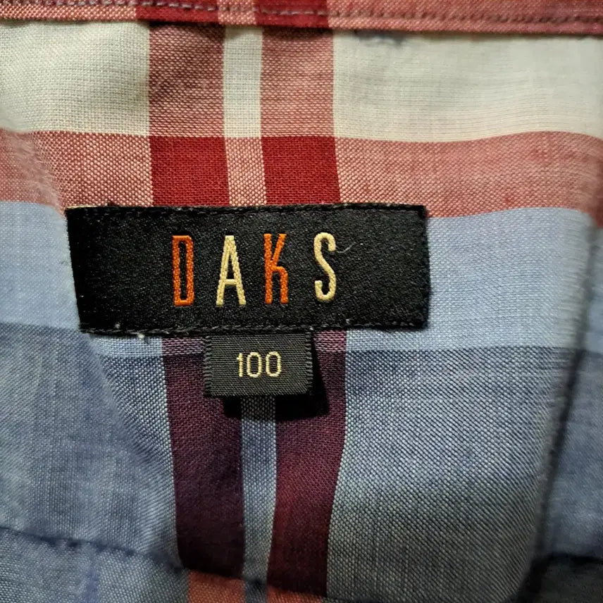 [BUNJANG] Daks Check Short Sleeve Shirt Size 100 / 닥스 체크 반팔 셔츠사이즈100