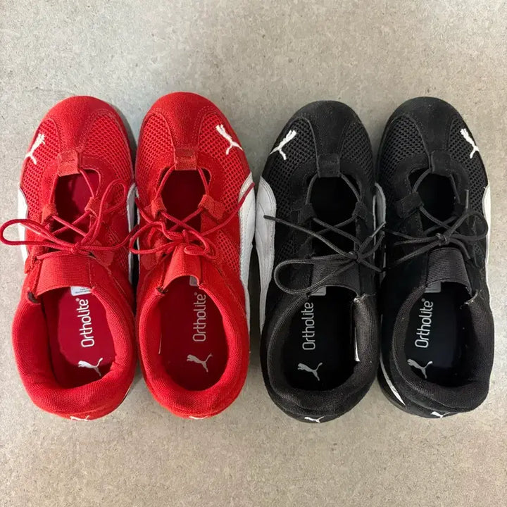 [BUNJANG] Puma Valcore Sneakers Red/Black / 푸마 발레코어 스니커즈 레드 블랙 225