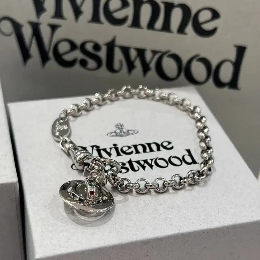 [BUNJANG] Vivienne Westwood Saturn Silver Bracelet / 비비안 웨스트우드 패션 새턴 실버 팔찌