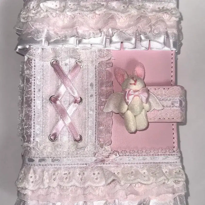 [BUNJANG] Macaron Diary A6 Lace Binder / 마카롱 다이어리 A6 레이스 다이어리 바인더 포카 미뉴잇 핑크