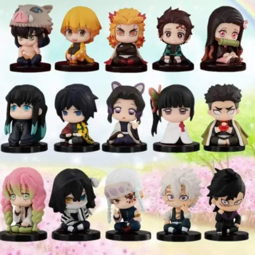 [BUNJANG] Demon Slayer 15-Character Figure Set / 귀멸의 칼날 캐릭터 피규어 15종