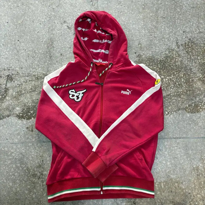 [BUNJANG] Puma Ferrari Hooded Zip-Up Red / 푸마 페라리 후드집업 레드 / b5
